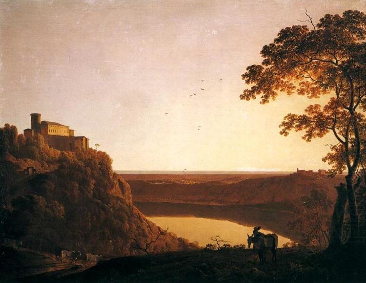 Joseph wright of derby Lake Nemi at Sunset china oil painting image